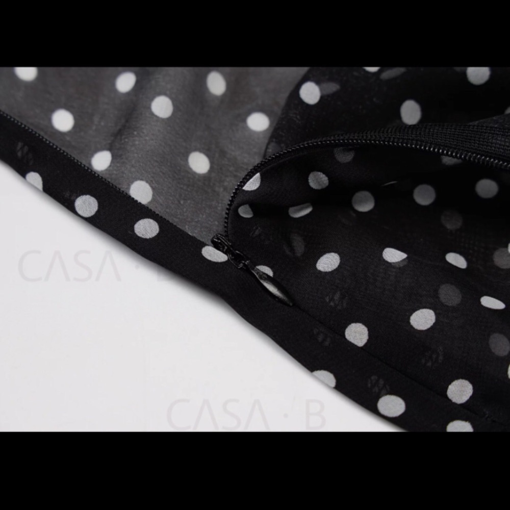 5⭐️ CASA B| Emerson Semi Sheer Polka Dot Maxi Dress - Picture 5 of 10